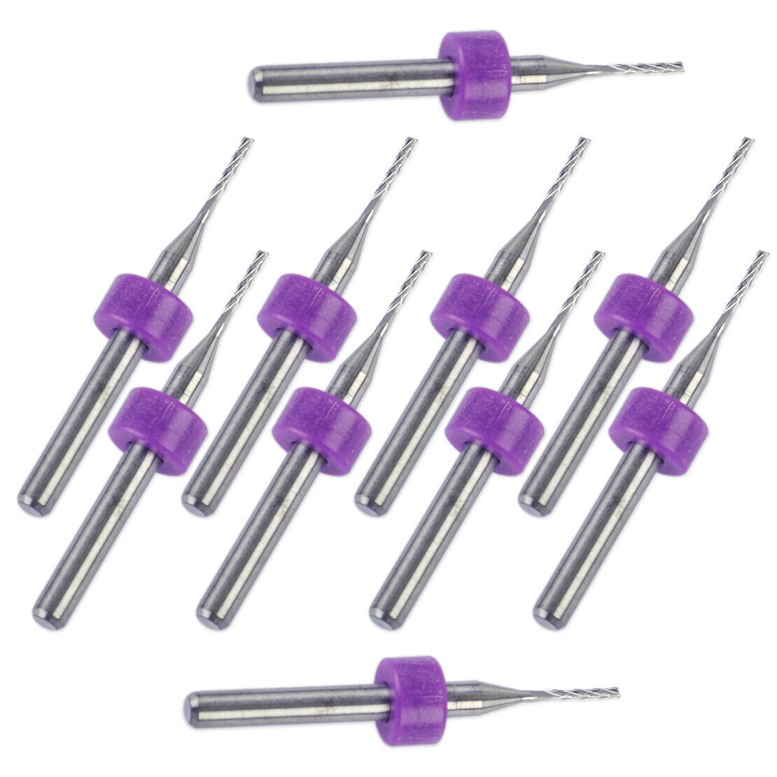 10x Tungsten Steel Engraving End Mill Milling Bit PCB CNC Rotary Cutting Tool An