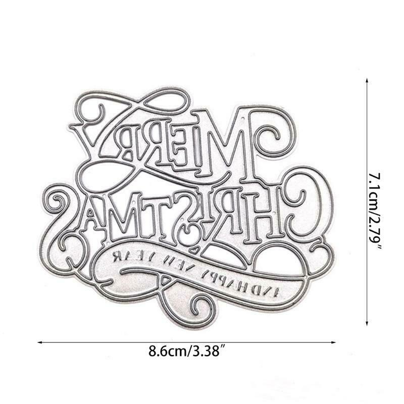 Merry Christmas Letters Carbon Steel Cutting Dies DIY Scrapbooking Photo Album