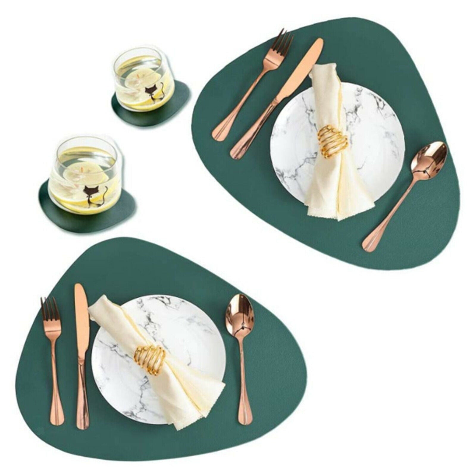 Leather Placemat Household Heat Insulation Pad Table Mat Waterproof Oilproof