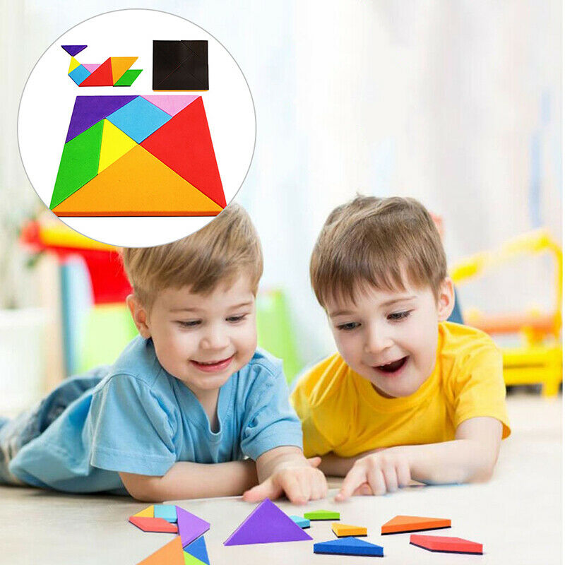 Magnetic Puzzle Tangram Game Learning Educational Drawing Board Games Woo.l8