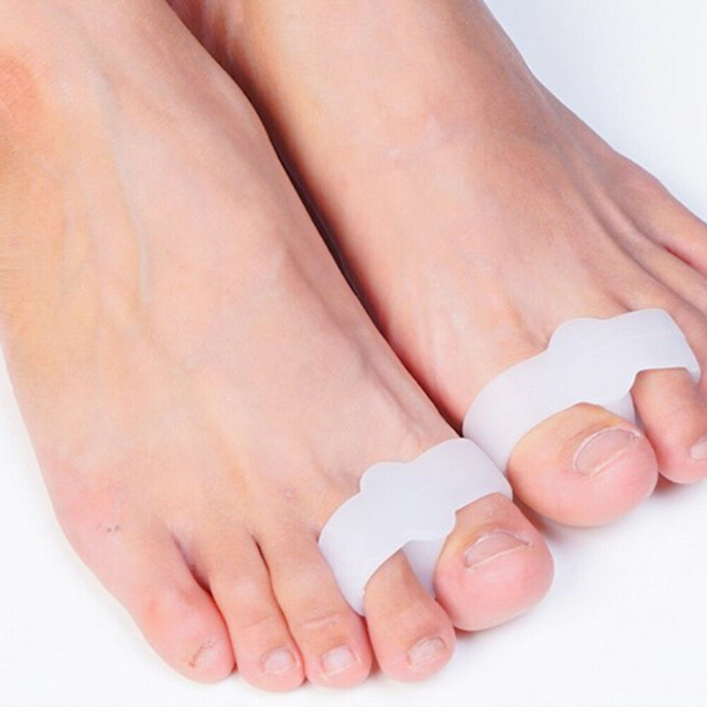 2Pcs#Silicone Gel Toe Separator Thumb Valgus Protector Bunion Adjuster Foo.l8