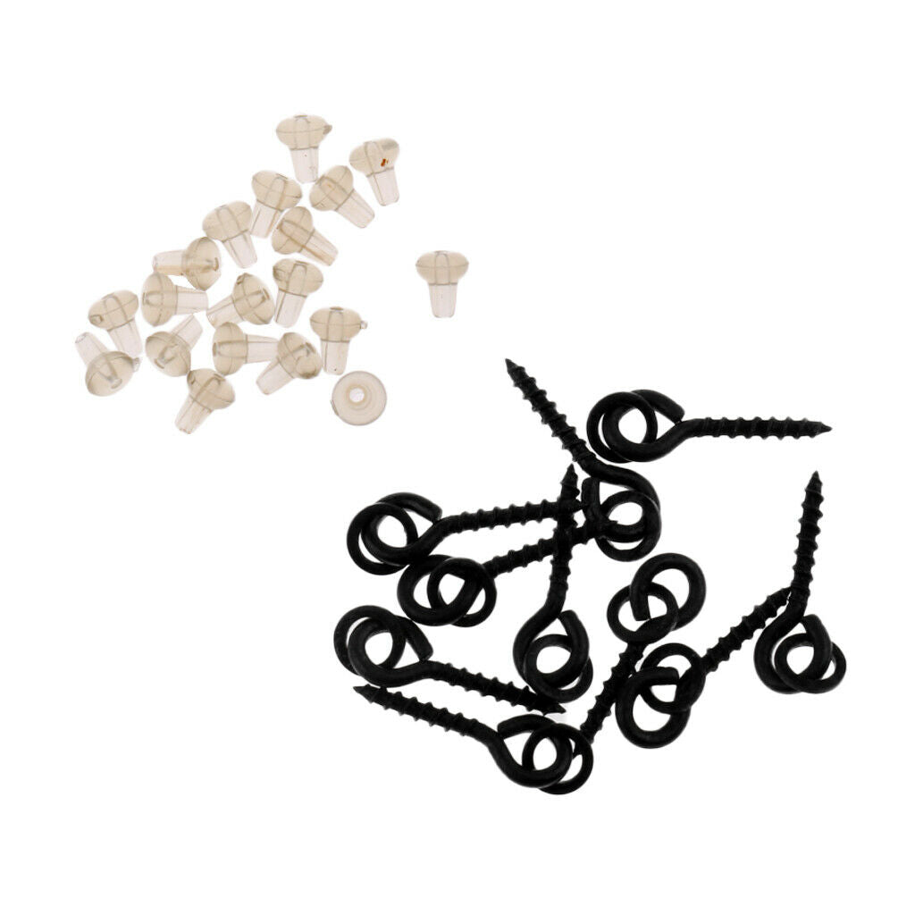 40x Beads Hook Stops + 20x Bait Screws for Rigs Carp Fishing Terminal Tackle