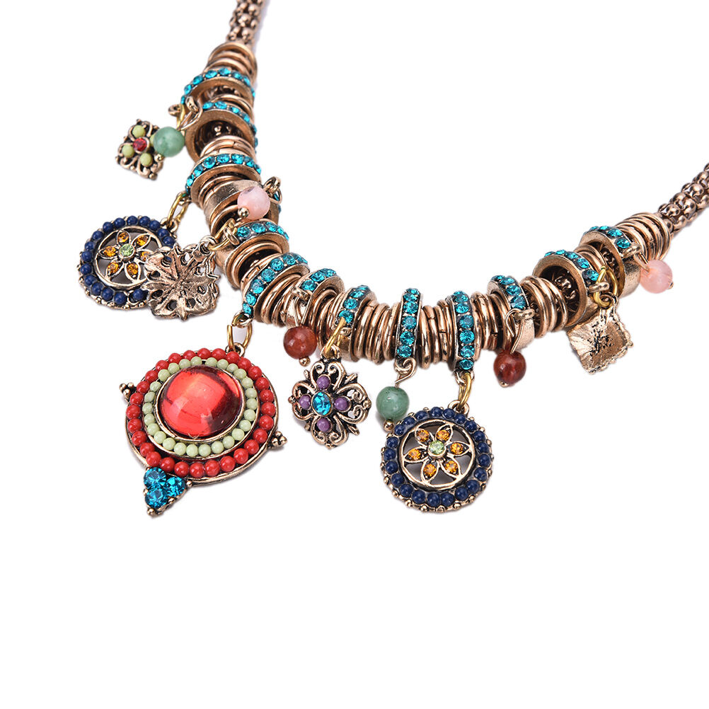 New Gypsy Ethnic Tribal Turkish Boho Chain  Necklace Tassel Pendant Fri.l8