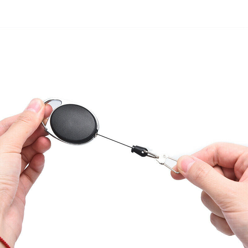 Retractable Keyring Extendable Anti Lost ID Card Holder Key Ch Kt