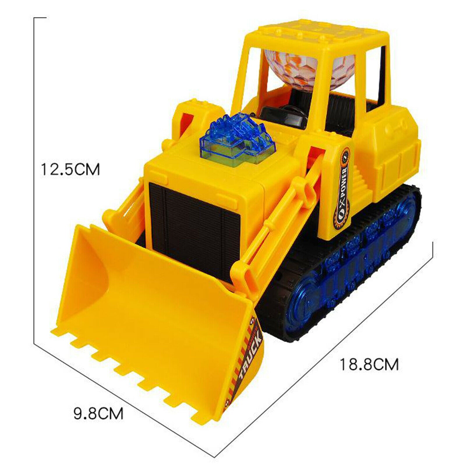 LED Musical Electric Construction Vehicle Bulldozer Truck For Children Aged 3+