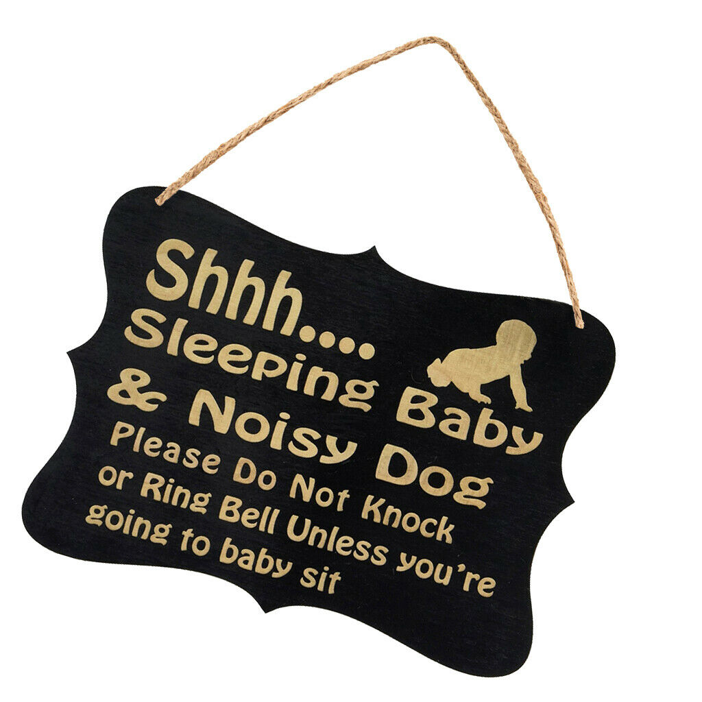 Sleeping Baby Door Sign Do Not Disturb Hanger Sign, Baby Room Door Hanging Sign,