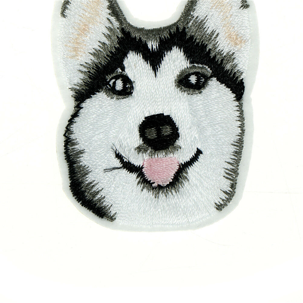 1pc Husky Dog Embroidery Sew Iron On Patch Badge Clothes Applique Accessor.l8