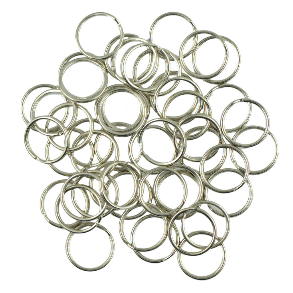 50pcs Metal Key Holder Split Rings Keyrings Keychain Keyfob ACCESSORIES 18mm