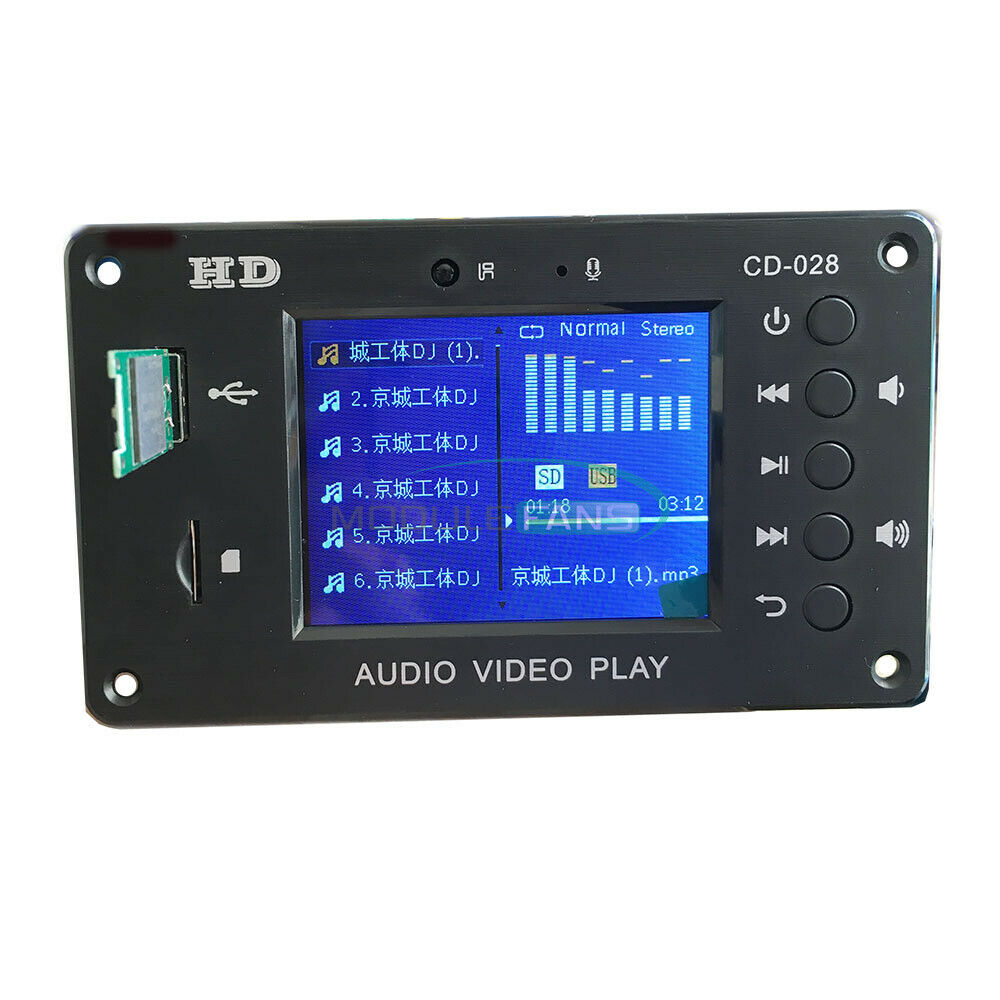 2.8'' MP5 Stereo Audio-Decoder Board 5.0 Bluetooth Calls HD Video Player For Car