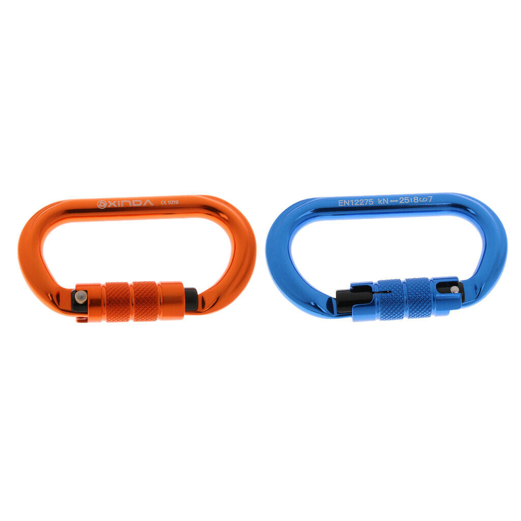 2Set Heavy Carabiner Climbing Hook Lock Buckle Keyrings Climbing Mountain
