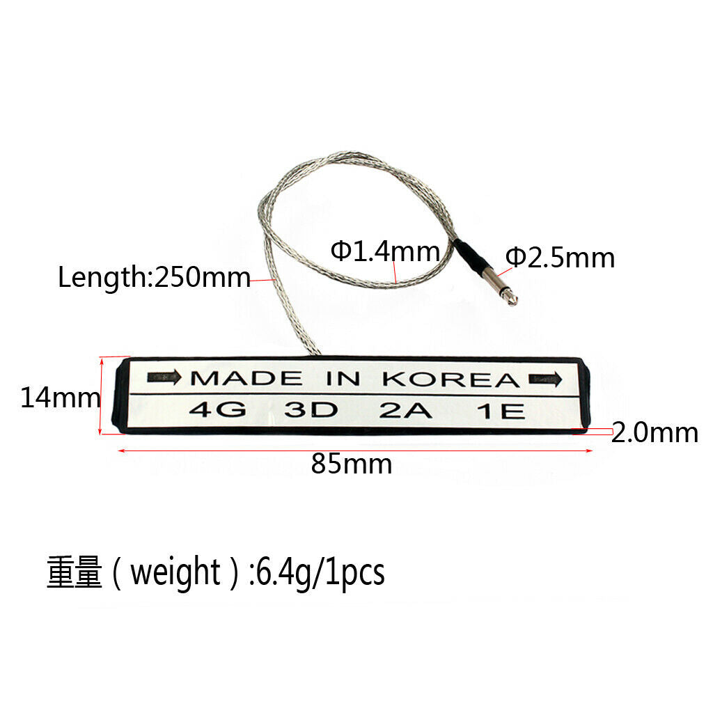 Cello Piezo Pickup Piezoelectric Ceramics with 2.5mm Plug   G/D/A/E