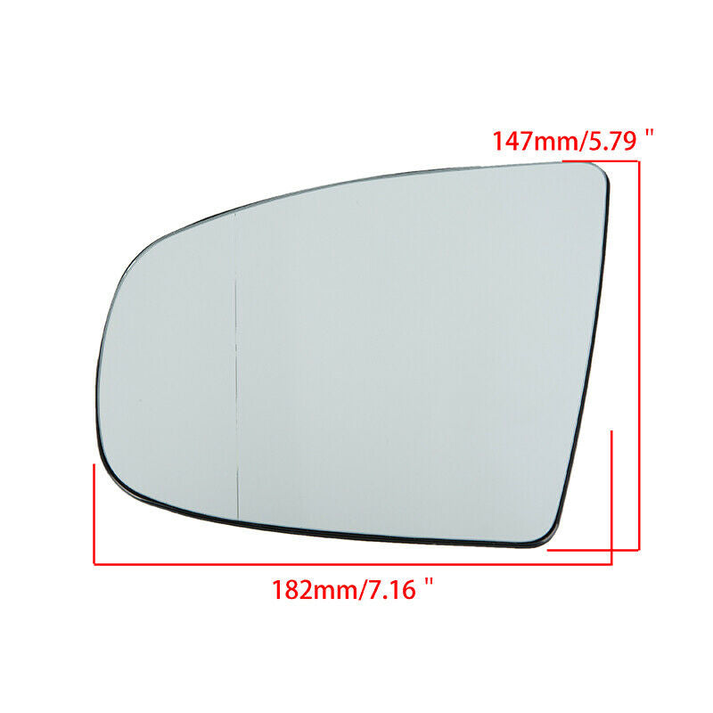 Front LeftÂ Clear Mirror Glass Clip On HeatedÂ Fit For BMW X6 E71 E72 2008-2014