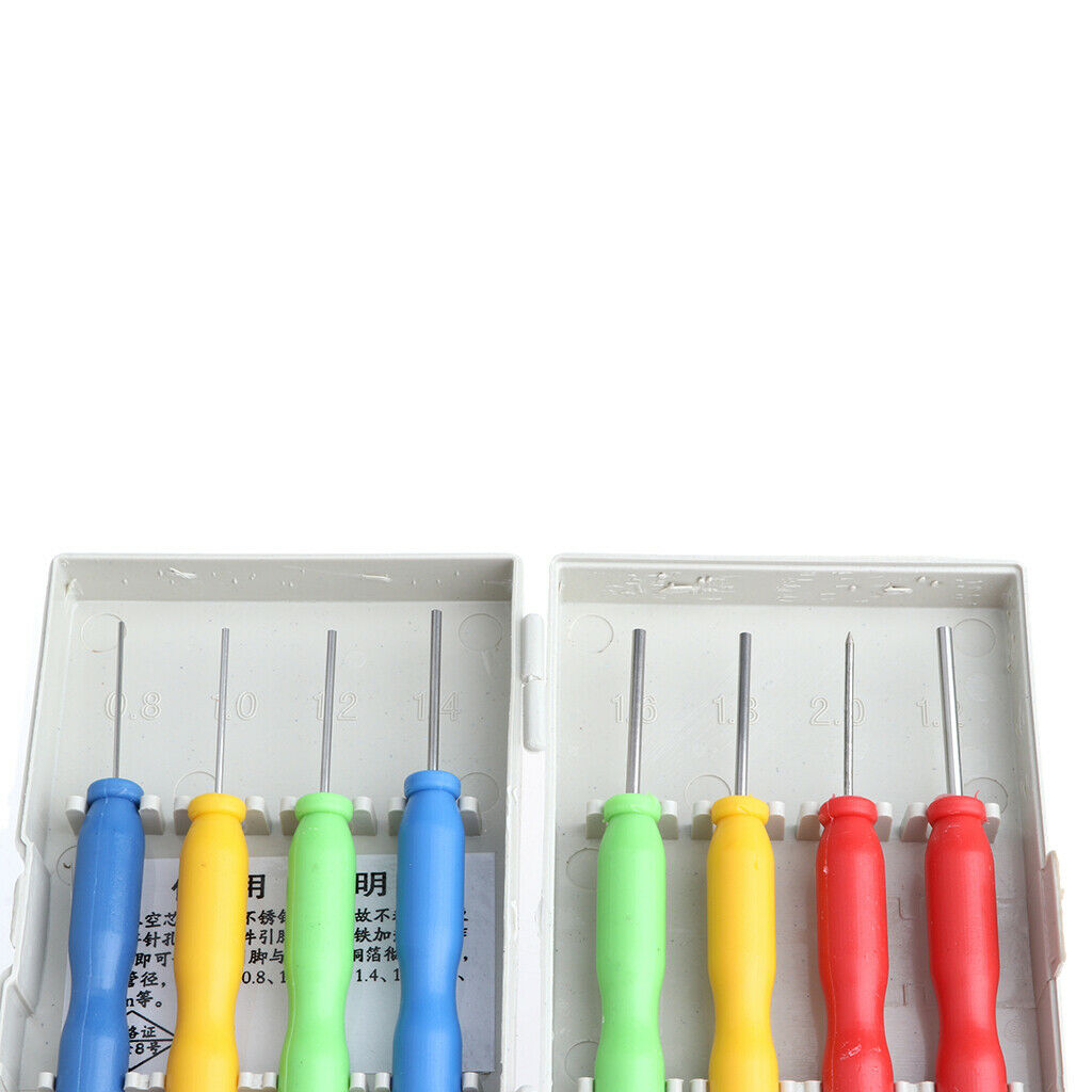 8 Pcs/Set Hollow Needles Desoldering Tool IC Extraction Tool Detaching Pin