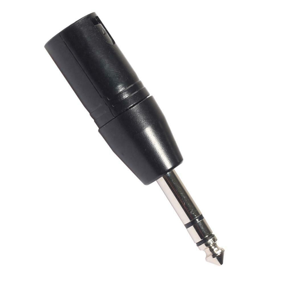 Male 3-Pin XLR to Male 1/4 inch 6.35mm Stereo Jack Connector Audio Adapter @