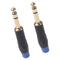 2x 6.35mm Stereo   Connector for DIY Microphone Audio Soldering Adapter