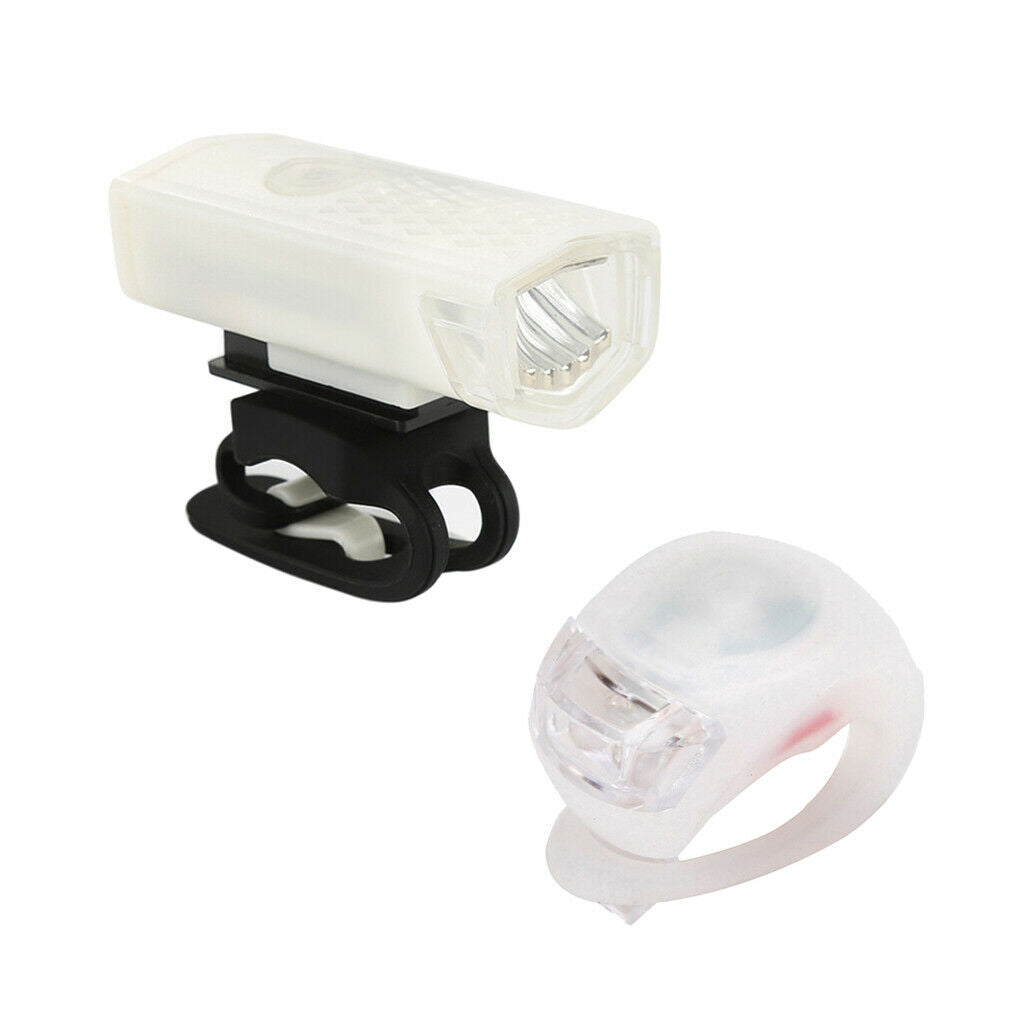 Set of 2 Bike Front Rear Light Bicycle Taillight Headlight Safety Gear Lamp