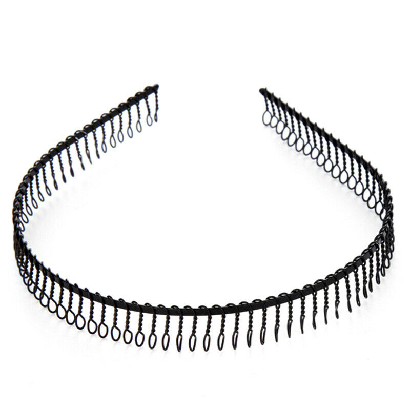 Practical Black Metal Teeth Comb Hairband Hair Hoop Headband For Woman Sexy BDAU