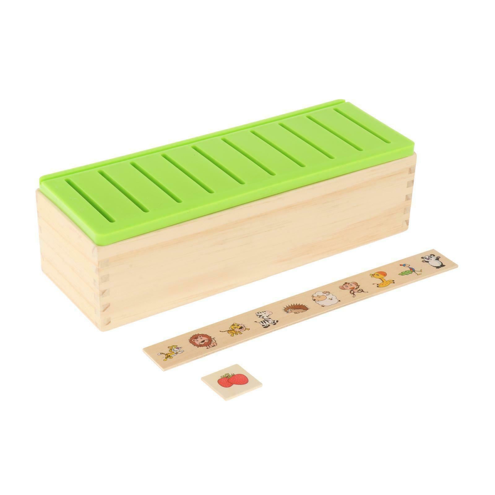 Wooden Puzzle Sorting Toys w/ Sorting Lid Learning Game for Toddlers Kids