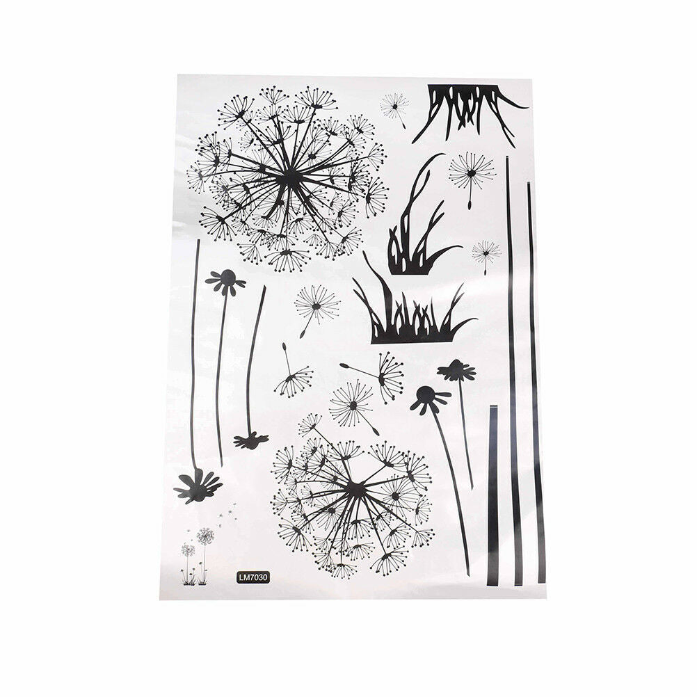 black dandelion bedroom wall stickers household adornment home wall stick.l8
