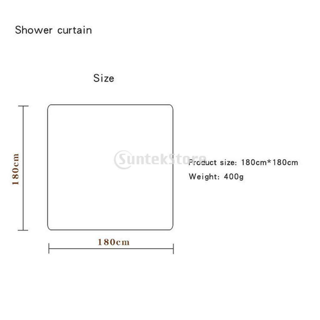 Bathroom Shower Curtain Hooks Included Waterproof Home Ornaments 71"x71" A