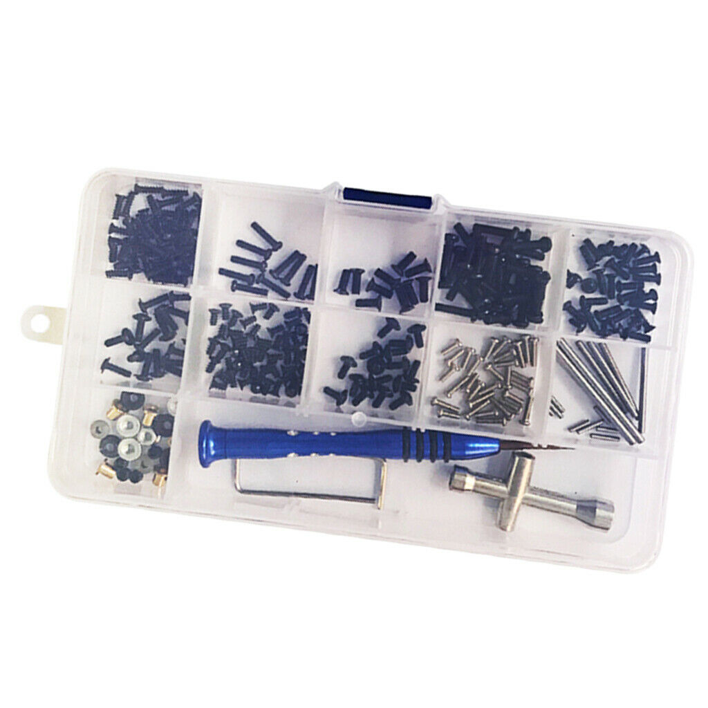 316 Pieces RC Screws Kit Repair Tool Metal Screws & Nuts Set with Hexagon Wrench