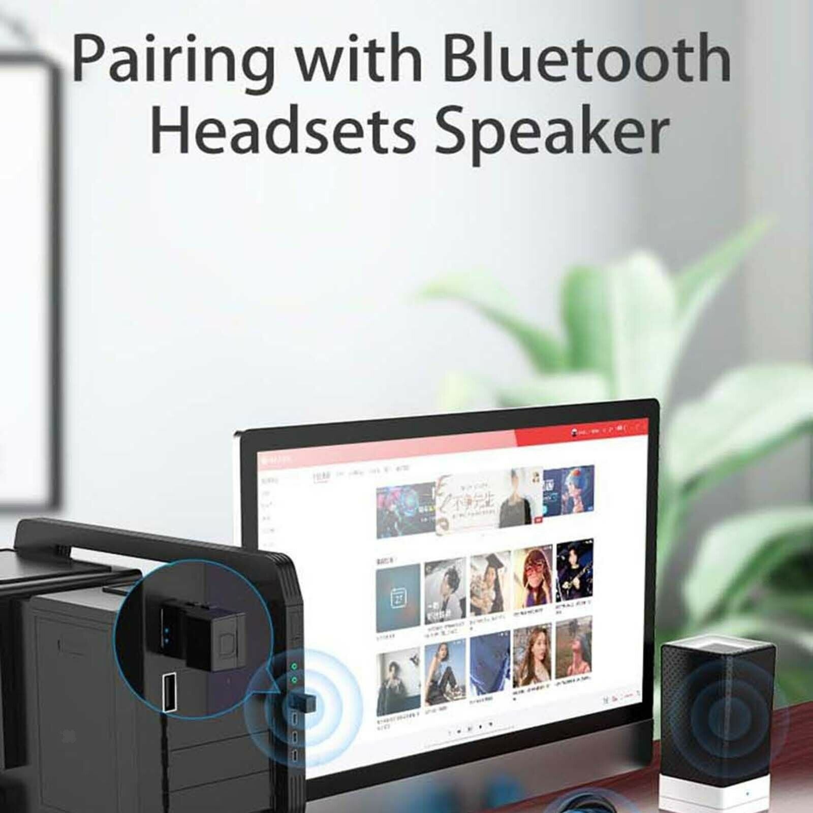 Bluetooth Audio Transmitter Wireless Adapter for Switch Headphone TV Home