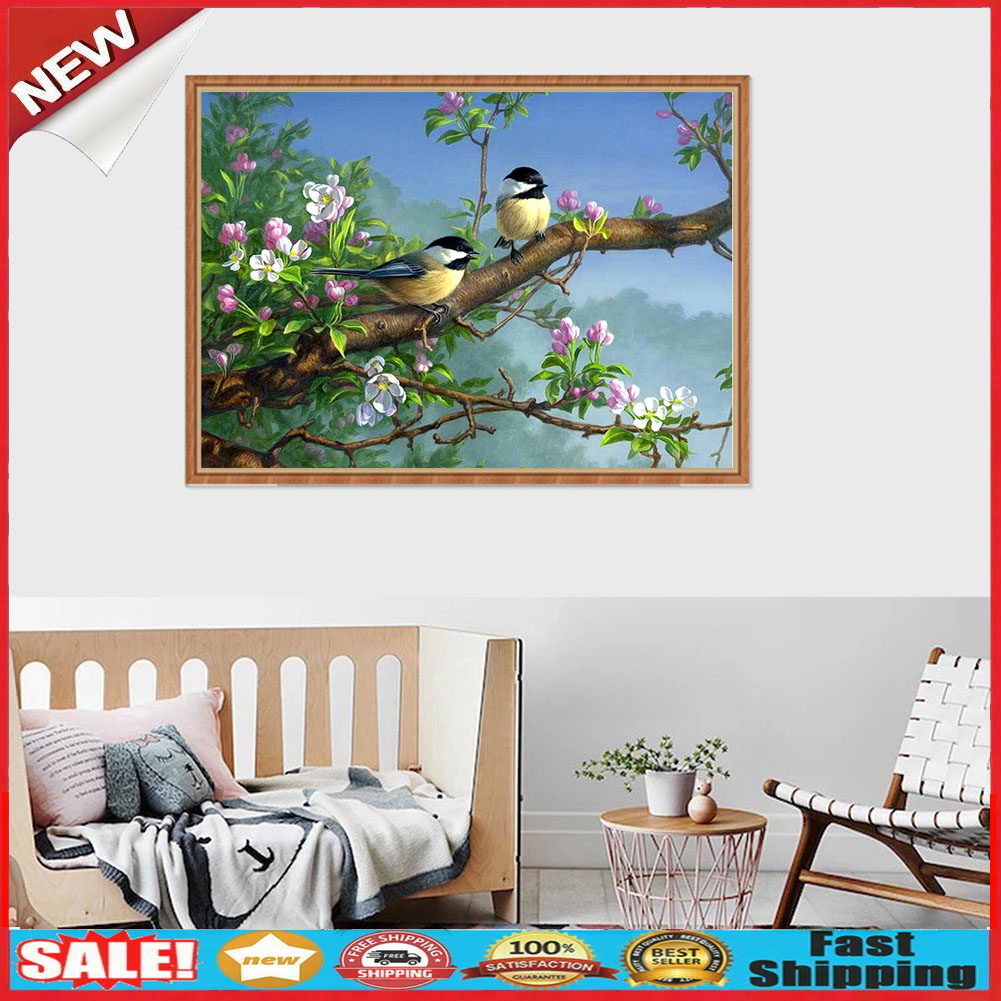Magpie DIY Full Drill Round Diamond Painting Embroidery Kits Cross Stitch @