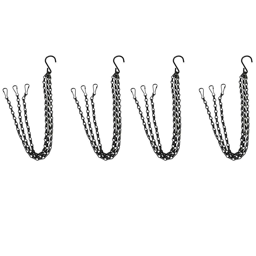 4pcs 16'' 3 Point Flowerpot Hanging Chain Hooks Wind Chimes Hanging Hook