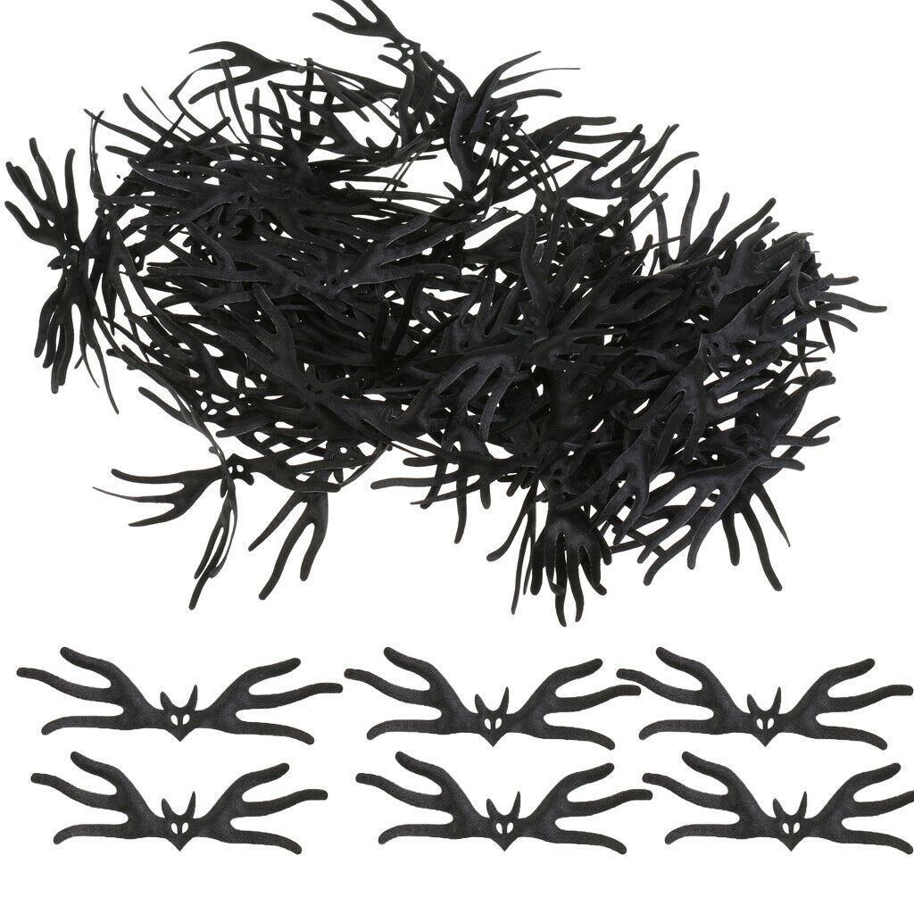 100 Pieces Black Bats Halloween Confetti Sprinkle Table Scatters DIY Crafts