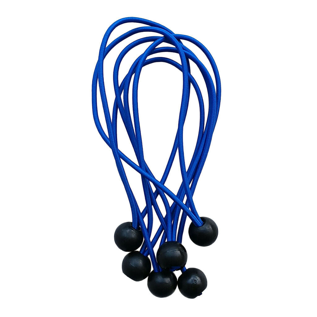 6 Pieces Heavy Duty Bungee Ball Cord Tarp Tent Tie Down Tope Blue 8 inch