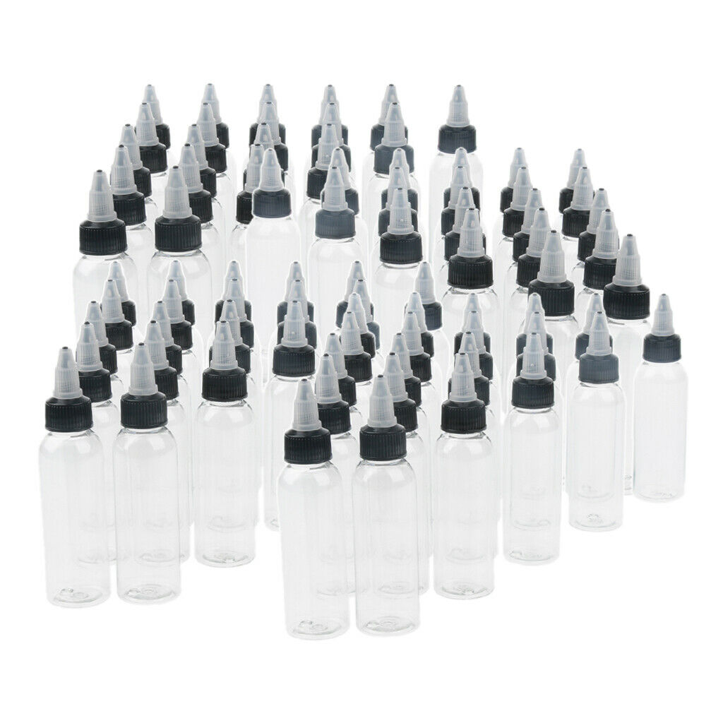 100 Pieces Clear Empty Squeeze Bottles Twist   Liquid Glue Bottles 30ml