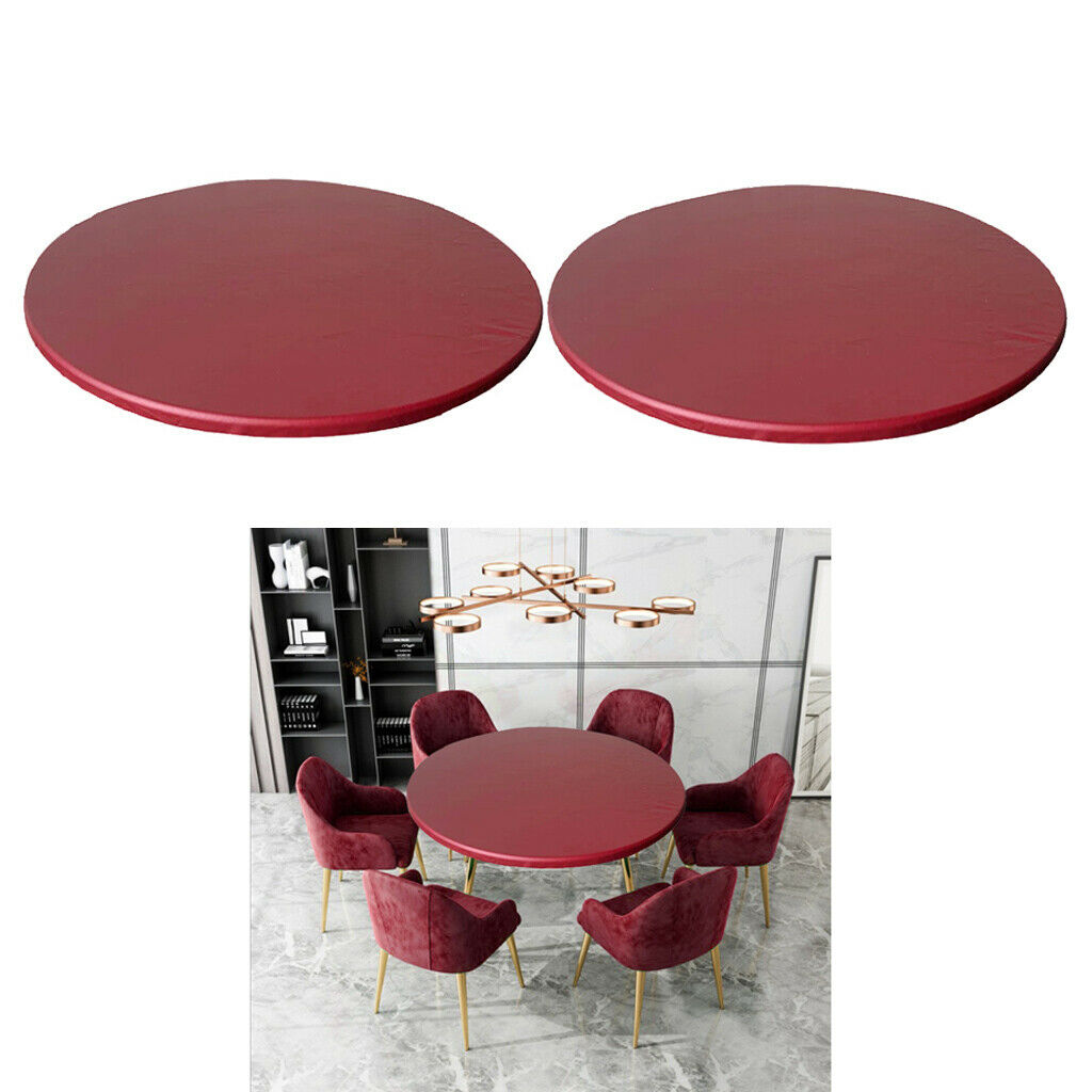 Red Tablecloth Set Of 2 120cm Indoor Outdoor Tablecloth Round Tablecloth