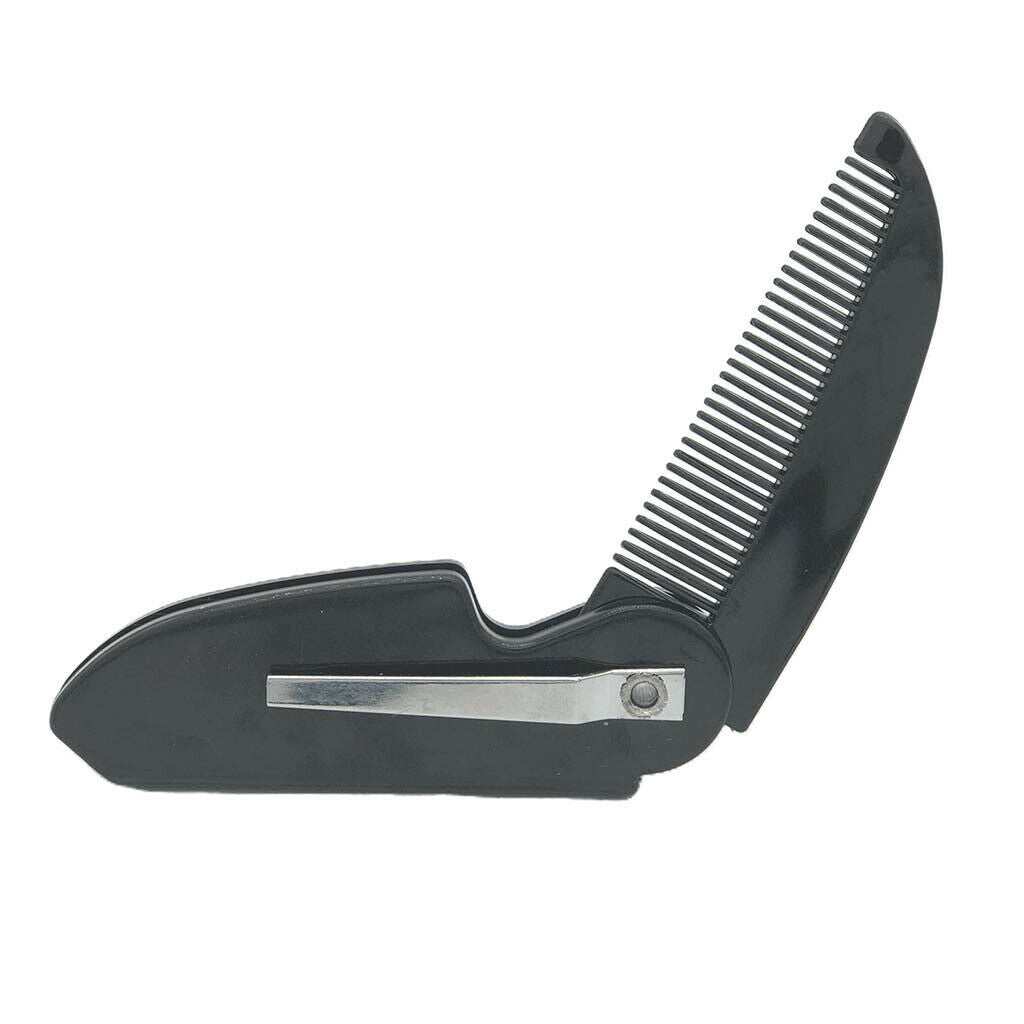 Handmade Plastic Foldable Mustache Beard Comb for Pockets Wallet Anti-static