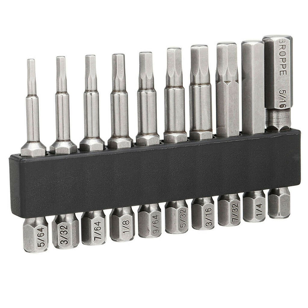 Hex Head Allen Wrench Drill Bit Set For Eleic Screwdrivers , Air Drills