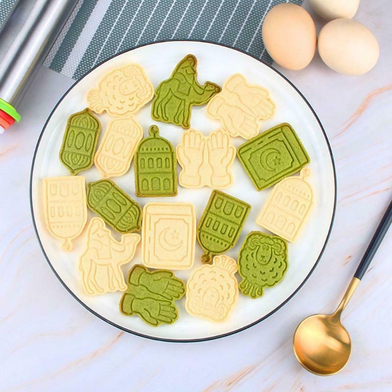 6 Pcs Ramadan Decoration Cookie Cutters Set Eid Mubarak Element Biscuit DIY Mold