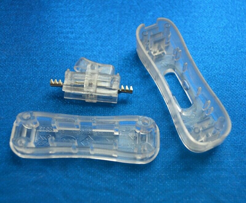 2pcs Clear In-line ON/OFF Single Pole Rocker Switch Ideal for Lamp Lighting