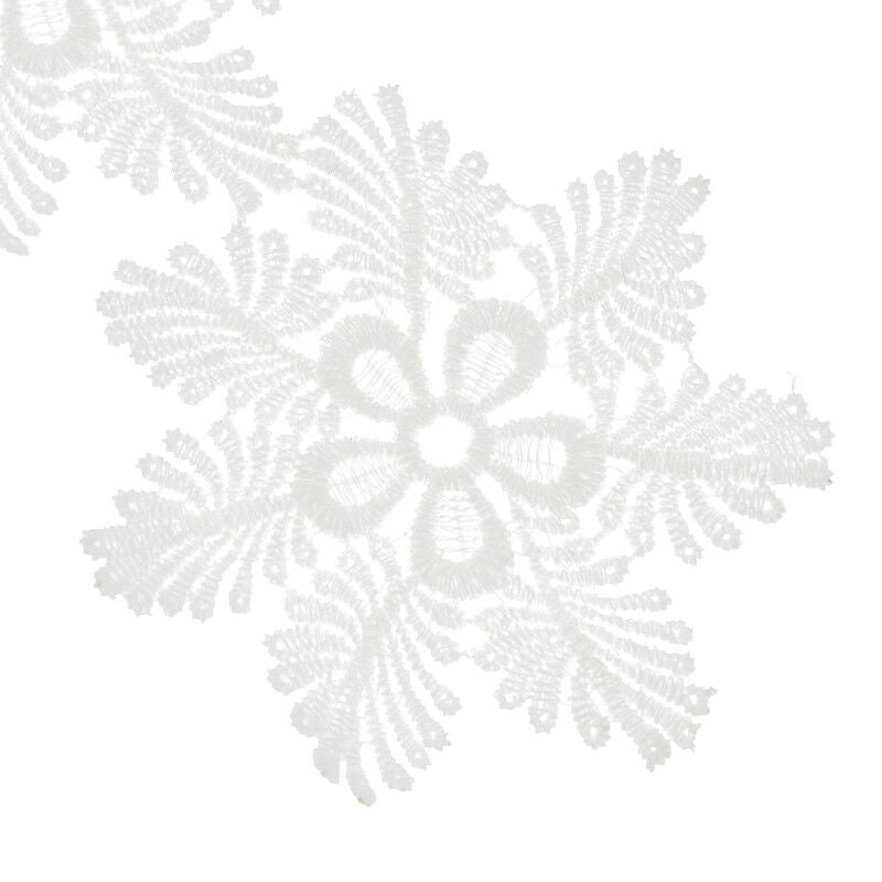 2 Yards Lace Trim Ribbon Embroidered Snowflake Hollow DIY Dress Sewing Materials