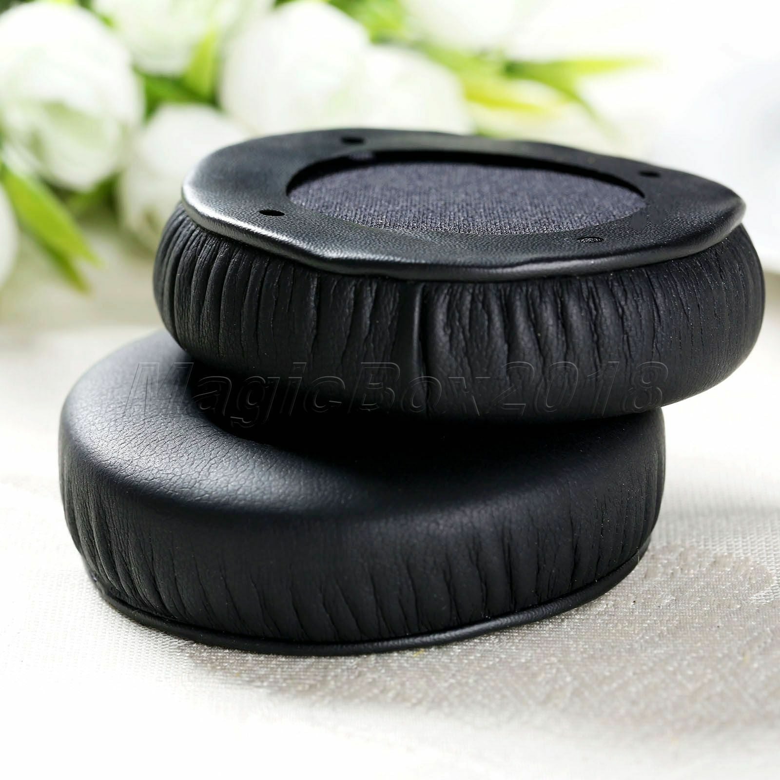 Replacement Black Leather Foam Ear Pads Headset Cushion For AKG K67 DJ Headphone