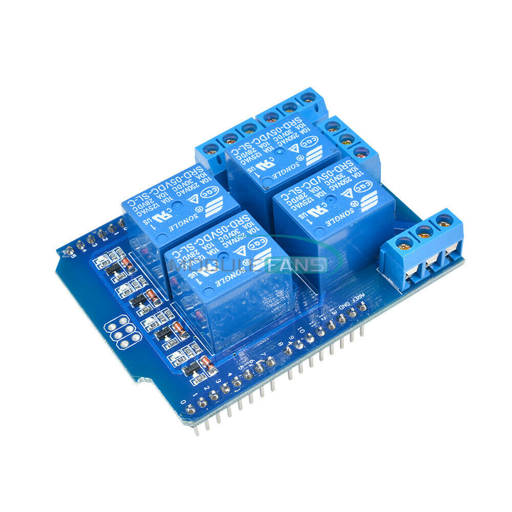 2PCS DC 5V 4 Channel Relay Module Shield Terminal Relay Board for Arduino UNO R3