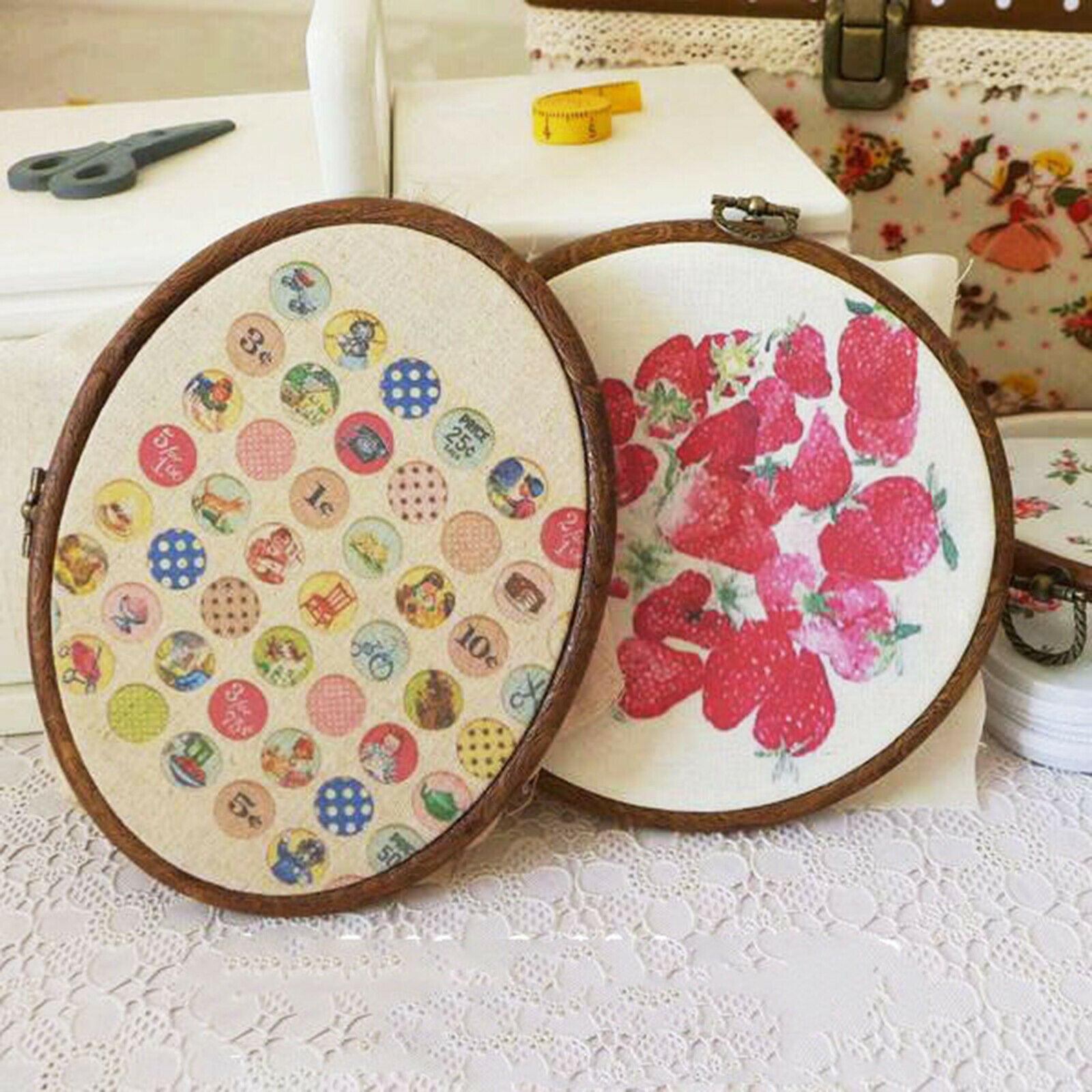 Embroidery Hoops Set Cross Stitch Hoop Ring Display Frame DIY Hand Sewing