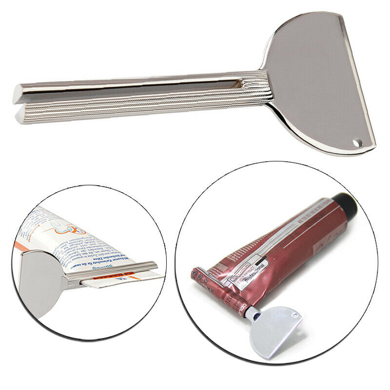 Reusable Tool Roller Toothpaste Squeezer Tube Stainless Steel Key Dispenser Acce