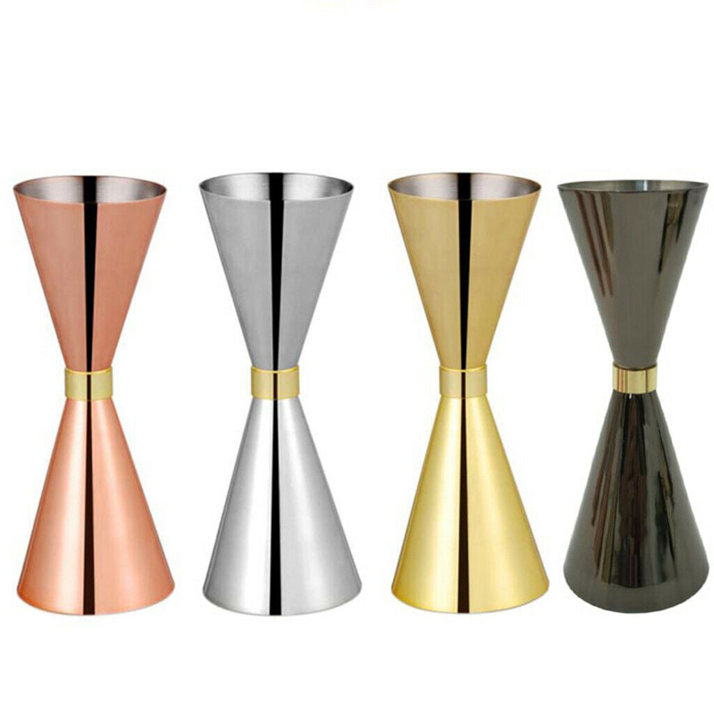 2 Pcs Stainless Steel Double Cocktail Jigger Bar Jigger 30&45ml and 45&60ml