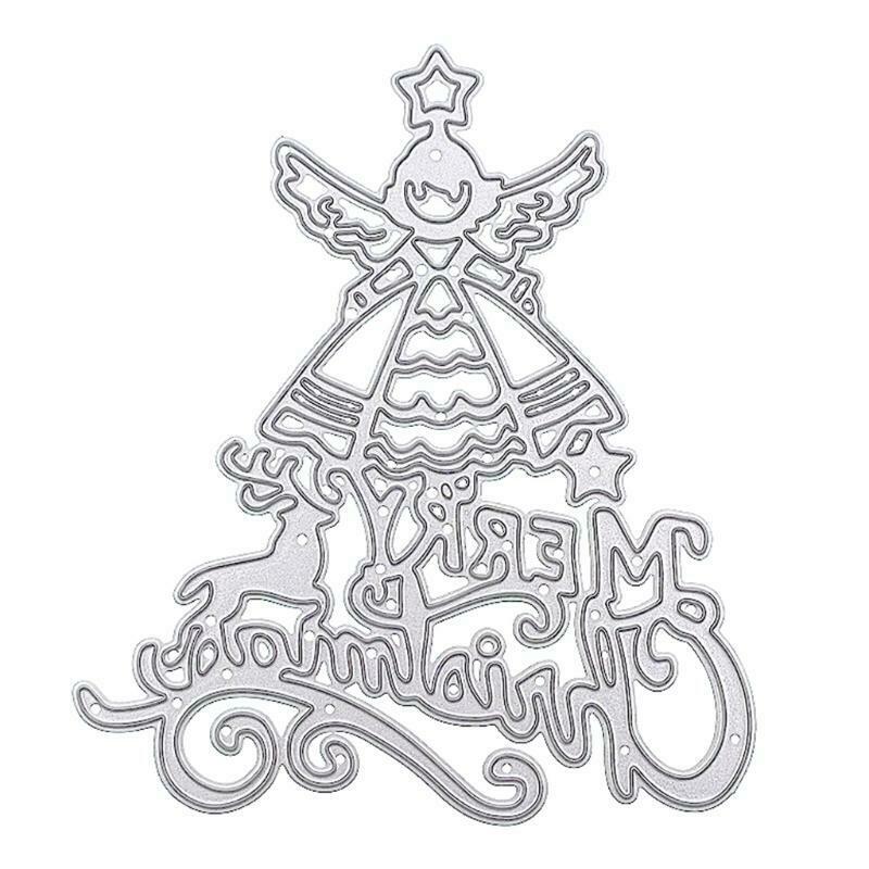 Merry Christmas Angel Metal Cutting Dies Stencil DIY Scrapbooking Album Paper