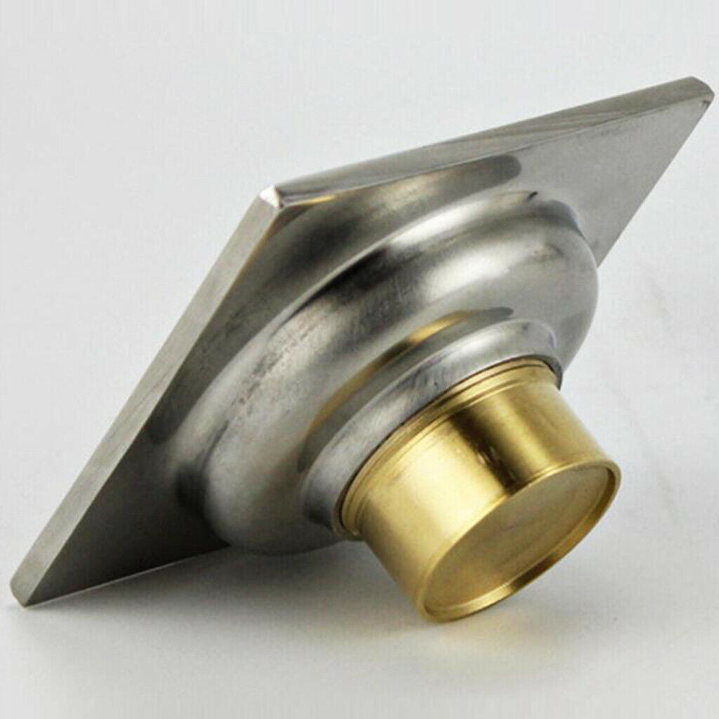 Stainless Steel Floor Drain Square Bathroom Wet Room Shower Drain #7