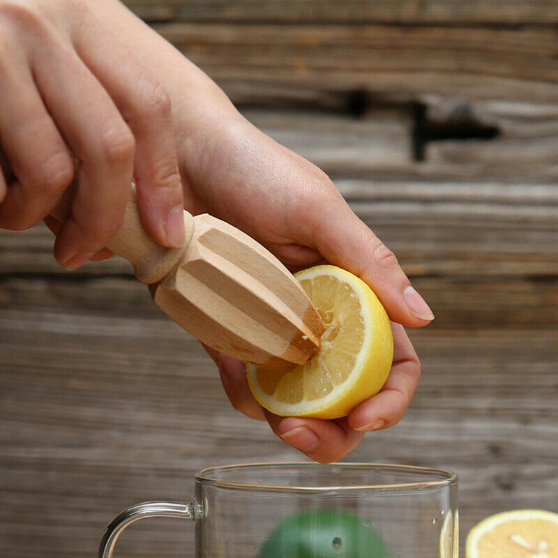 Wooden Lemon Squeezer Hand Press Juicer Fruit Orange Citrus Extractor ReameYP Lt