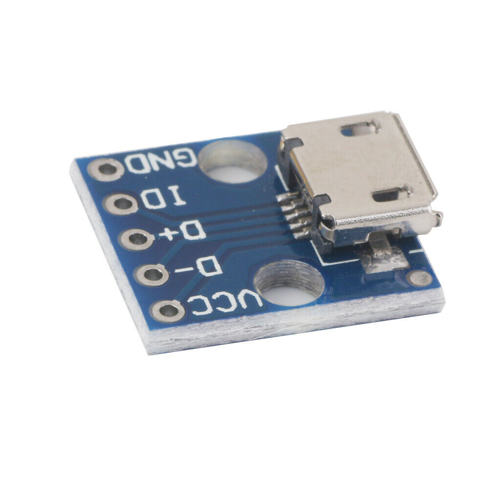 Lots 10 5 Pins Female MICRO USB to 2.54mm DIP Converter Pinboard 14.5x13x4mm