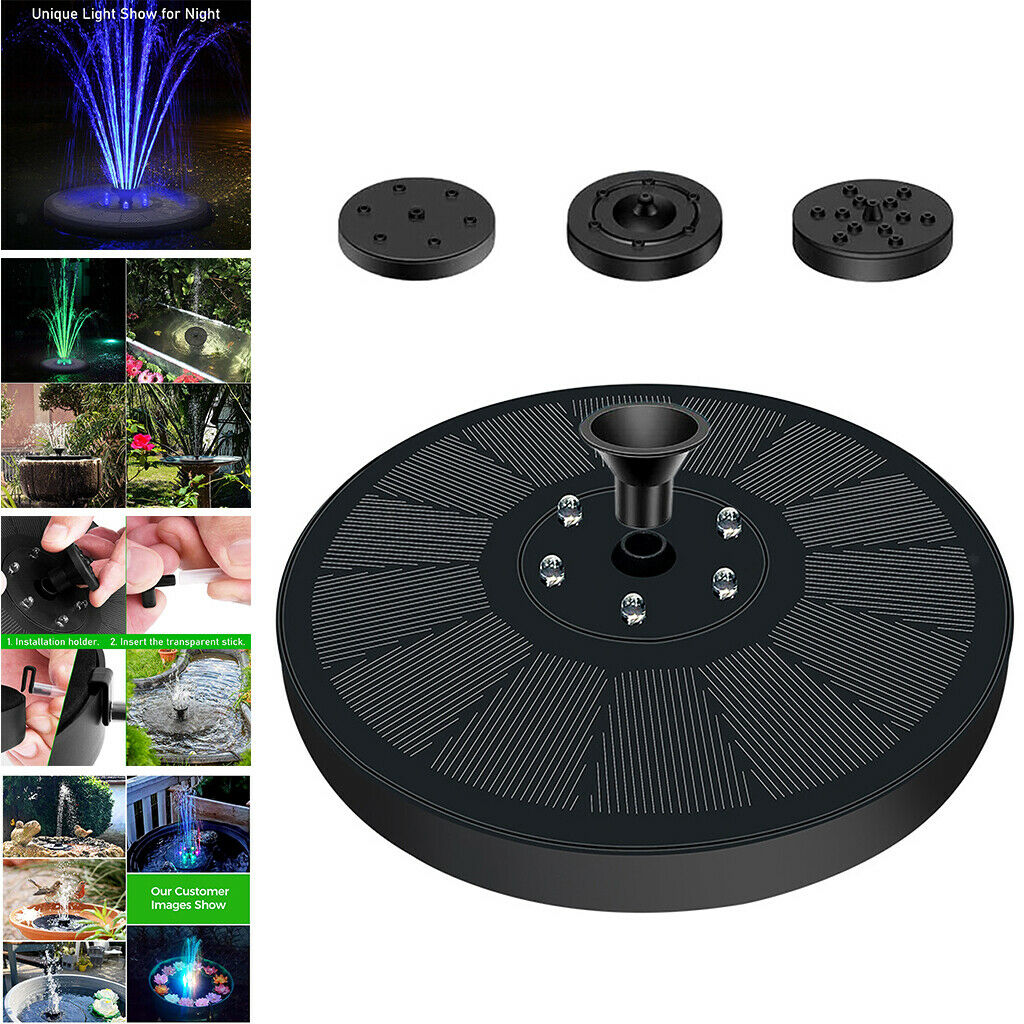 7V Solar Panel Fountain Water Pump Aquarium Lawn Bird Bath Garden Pool