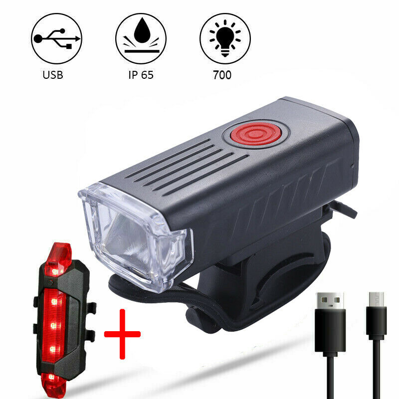15000LM Rechargeable LED Bike Bicycle Light USB Waterproof Front Rear Headlight