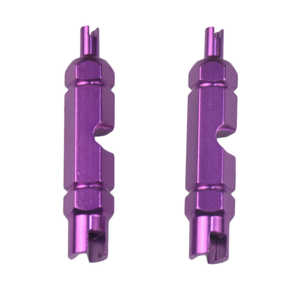 Pieces Aluminum Alloy Valve Core Removal Wrench MTB Bike Accessories Purple