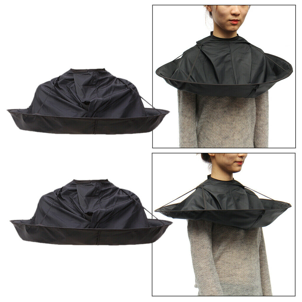 2x Professional Hair Cutting Cape Hairdressing Umbrella Cloak Salon Barber